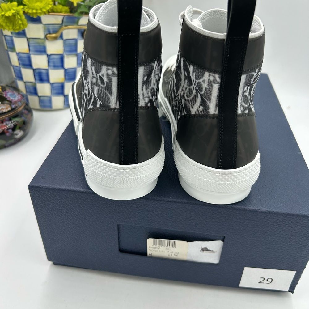 Men's Dior B – 23 oblique high top sneakers size 44 made in Italy - Picture 6 of 12